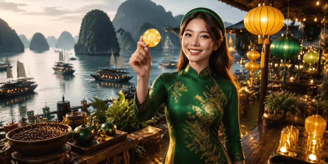 Cảnh quan Hạ Long Bay với điểm nhấn cá cược casino trực tuyến